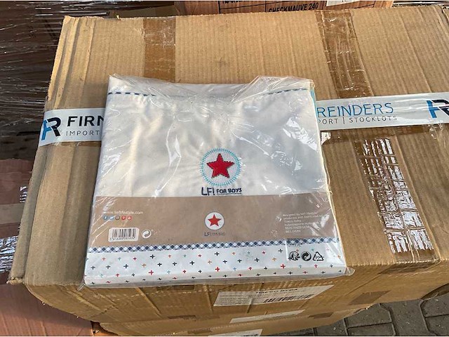 Partij lief wieglaken blauw/wit - 2 stuks (40x) - afbeelding 3 van  4