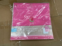 Partij lief wieglaken wit/roze - 2 stuks (20x) - afbeelding 1 van  5