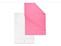 Partij lief wieglaken wit/roze - 2 stuks (60x) - afbeelding 5 van  5