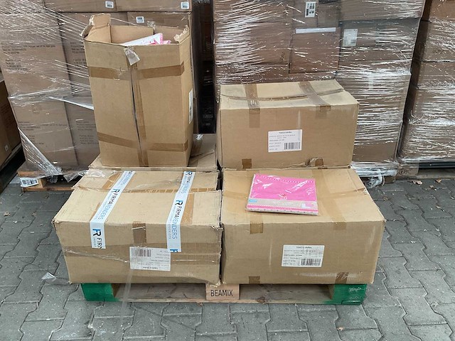 Partij lief wieglaken wit/roze - 2 stuks (80x) - afbeelding 4 van  5