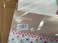 Partij lief wieglaken wit/roze - 2 stuks (90x) - afbeelding 4 van  5