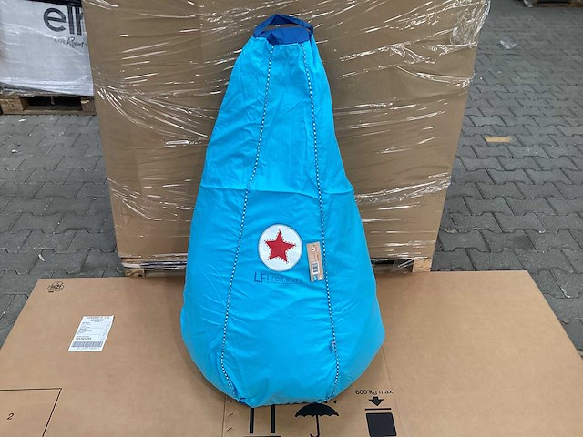 Partij lief zitzak - blauw (10x) - afbeelding 1 van  6