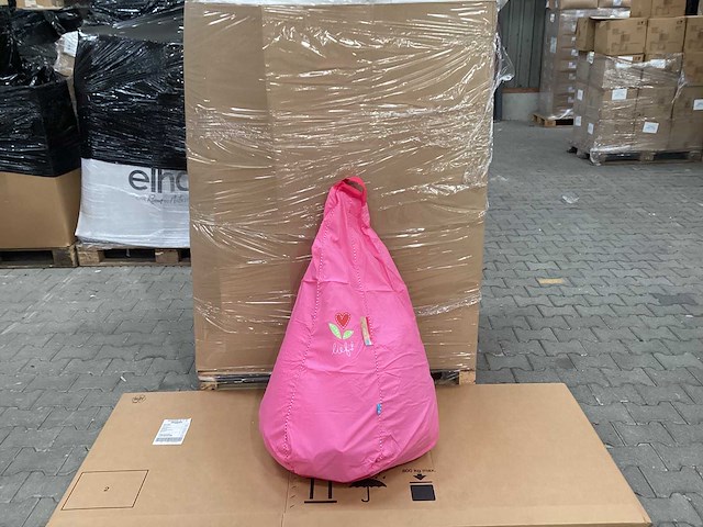 Partij lief zitzak - roze (10x) - afbeelding 1 van  4