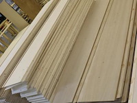 Partij linalite® hout (onderdelen uitvaartkisten), diverse soorten o.a. ll plus eiken/vuren/populier hoofeind & zijkanten - afbeelding 3 van  30