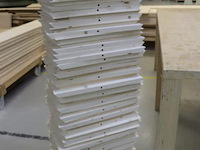 Partij linalite® hout (onderdelen uitvaartkisten), diverse soorten o.a. ll plus eiken/vuren/populier hoofeind & zijkanten - afbeelding 6 van  30