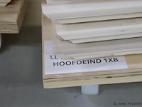 Partij linalite® hout (onderdelen uitvaartkisten), diverse soorten o.a. ll plus eiken/vuren/populier hoofeind & zijkanten - afbeelding 8 van  30