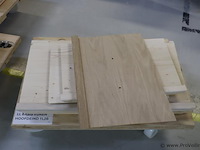 Partij linalite® hout (onderdelen uitvaartkisten), diverse soorten o.a. ll plus eiken/vuren/populier hoofeind & zijkanten - afbeelding 16 van  30