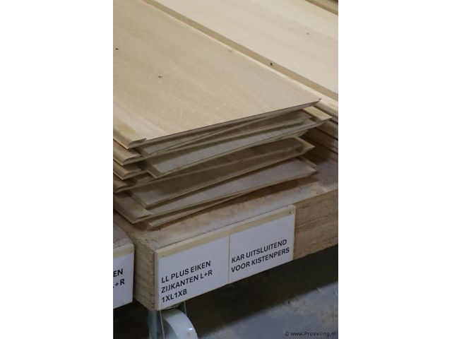 Partij linalite® hout (onderdelen uitvaartkisten), diverse soorten o.a. ll plus eiken/vuren/populier hoofeind & zijkanten - afbeelding 29 van  30