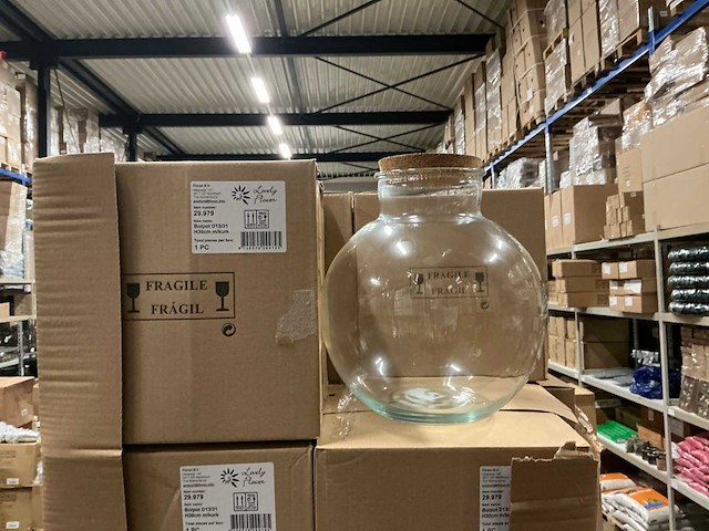 Partij lovely flower bolpotten d13/31 h30cm m/kurk (55x) - afbeelding 1 van  5