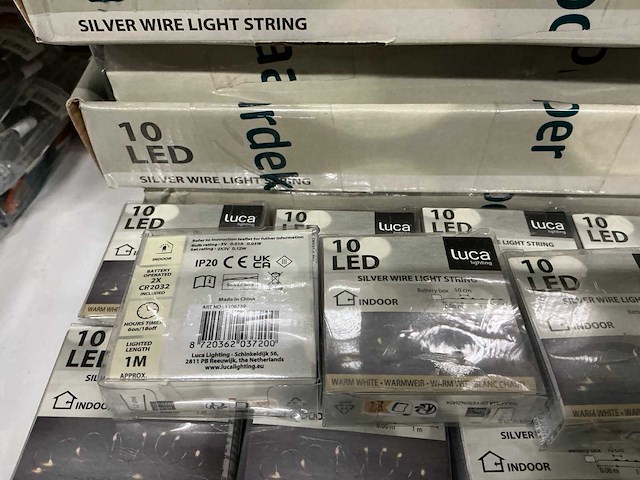 Partij luca lighting 10led silver wire light string 1m (475x) - afbeelding 3 van  3
