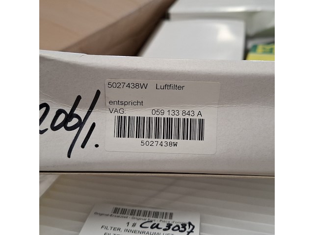 Partij lucht, interieur, brandstof & olie filters, o.a. jakoparts - afbeelding 51 van  56