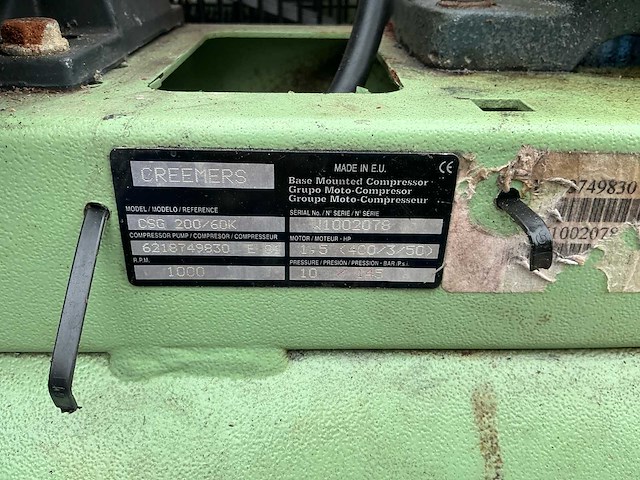 Partij luchtcompressoren - metabo mega 450 - creemers csg 200/60k - afbeelding 9 van  14