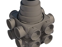 Partij luchtverdeelkast en toebehoren, 200 serie, grijs - afbeelding 1 van  11