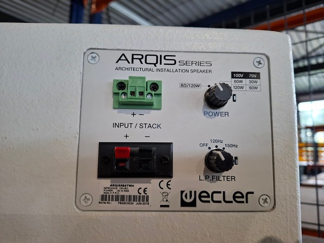 Partij luidsprekers, ecler, 2x arqis208wh luidspreker, 1x arqissb6twh sub - afbeelding 5 van  5