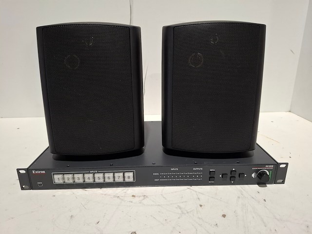 Partij luidsprekers, videoswitcher, audac, extron, lx503, in1608 - afbeelding 1 van  7