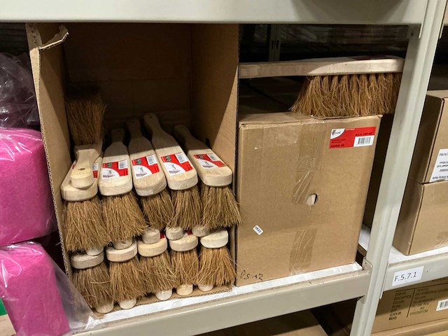 Partij luva handstoffers plat ongelakt cocos (55x) - afbeelding 1 van  3