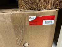 Partij luva handstoffers plat ongelakt cocos (55x) - afbeelding 2 van  3