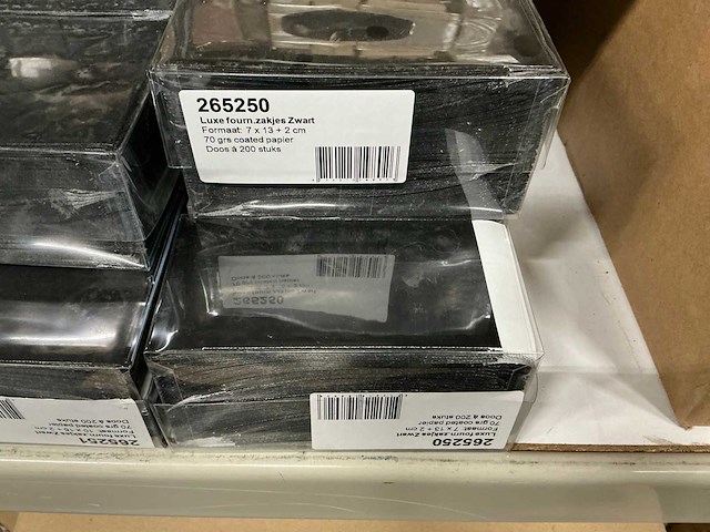 Partij luxe fourn zakjes zwart diverse maten (5000x) - afbeelding 2 van  4