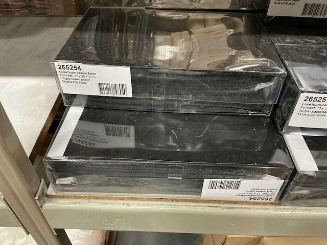 Partij luxe fourn zakjes zwart diverse maten (5000x) - afbeelding 4 van  4