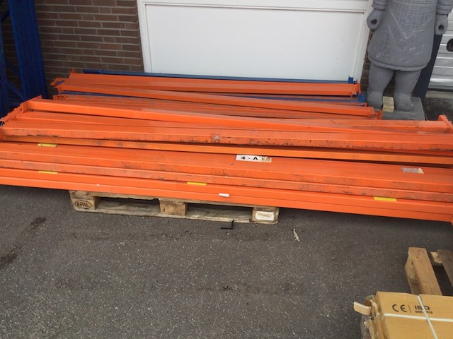 Partij magazijnstellingen, staanders en liggers, oranje/blauw - afbeelding 3 van  4