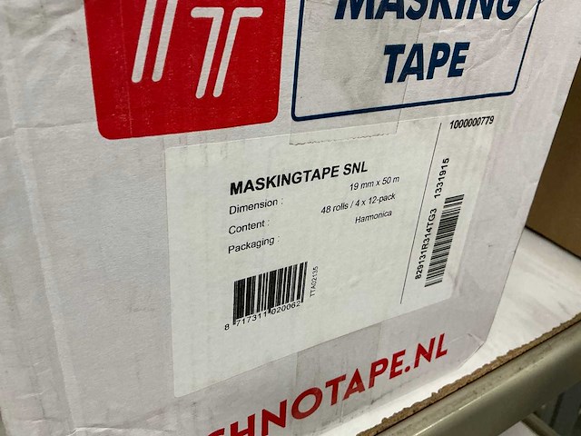 Partij masking tape 19mm/50m (94x) - afbeelding 3 van  3