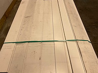 Partij meranti rabat mes- en groef wit gegrond - 305-365x14,2x1,8 cm - afbeelding 4 van  8