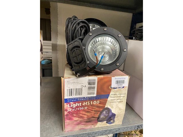Partij mesner halogeenvijverlamp 12 volt/ 100 watt - 5 stuks - afbeelding 1 van  1