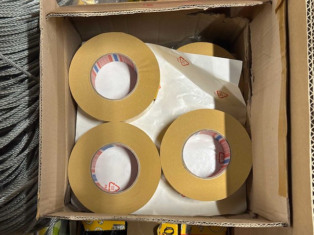 Partij met staalkabel & klemmen/verbindingen & tape - afbeelding 4 van  8