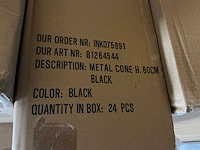 Partij metal cones h60cm black (504x) - afbeelding 4 van  4