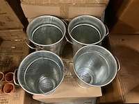 Partij metal flower buckets h30xø20&12,5cm (90x) - afbeelding 1 van  1