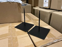 Partij metal stand rectangular with pin h15cm black iron (1332x) - afbeelding 1 van  4