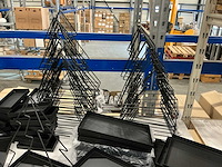Partij metalen kerstbomen zwart h21&35&48cm (72x) - afbeelding 2 van  9