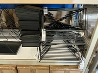 Partij metalen kerstbomen zwart h35&48cm (37x) - afbeelding 5 van  6
