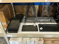 Partij metalen kerstbomen zwart h35&48cm (37x) - afbeelding 6 van  6