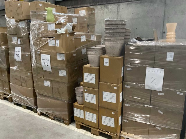 Partij metalen potten - afbeelding 1 van  6