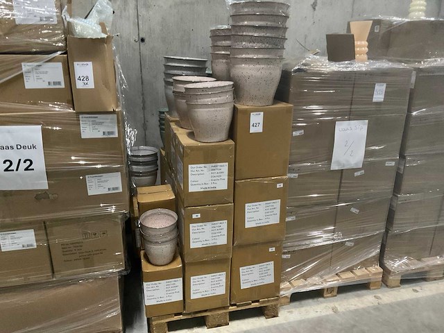 Partij metalen potten - afbeelding 2 van  6