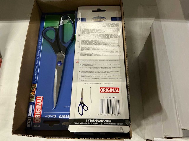 Partij metallo scharen 21,5cm black/blue (22x) - afbeelding 3 van  3