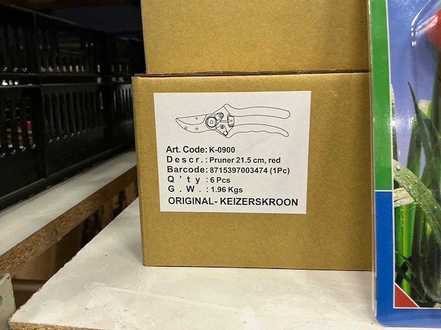 Partij metallo snoeischaren 21,5cm red (16x) - afbeelding 2 van  4