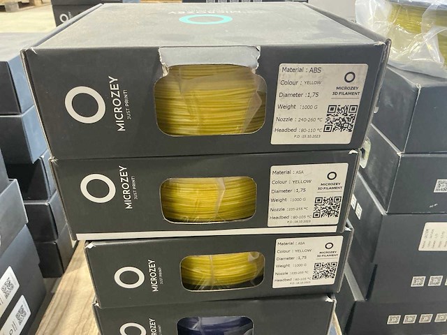 Partij microzey 3d printer filament o.a. ultiem, asa en abs in diverse kleuren - afbeelding 2 van  19