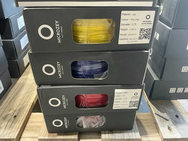 Partij microzey 3d printer filament o.a. ultiem, asa en abs in diverse kleuren - afbeelding 3 van  19