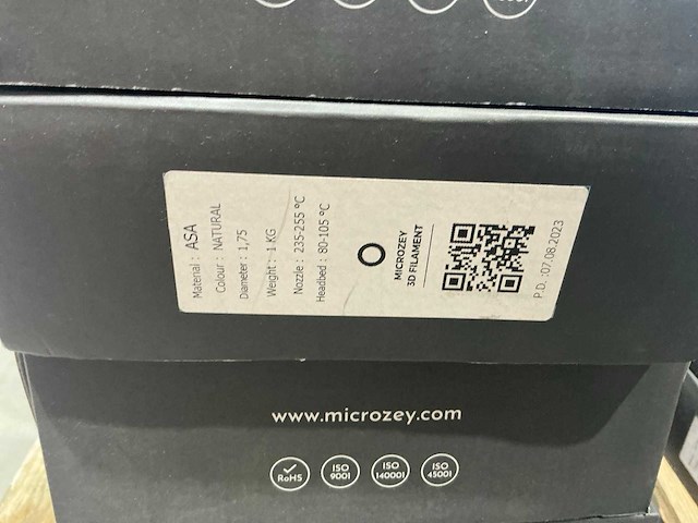 Partij microzey 3d printer filament o.a. ultiem, asa en abs in diverse kleuren - afbeelding 22 van  23