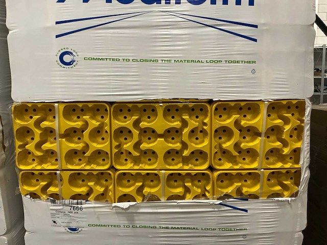 Partij modiform tranasporttrays 12x8/8,5/9cm geel (7200x) - afbeelding 3 van  6