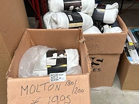 Partij moltons w.o. ca. 80/90x200+30 cm