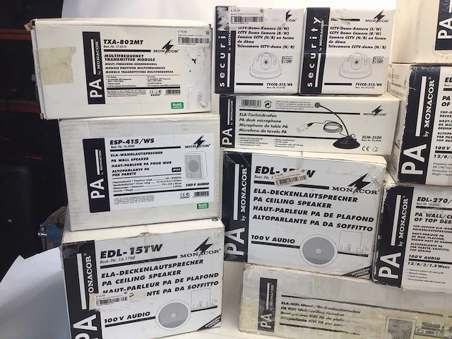 Partij monacor showroom modellen luidsprekers, microfoons, camera’s e.d - afbeelding 1 van  7