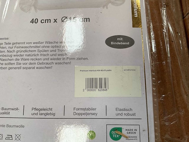 Partij nekkussen slopen - interlock-jersey - 40cm x ø 15cm (610x) - afbeelding 4 van  4