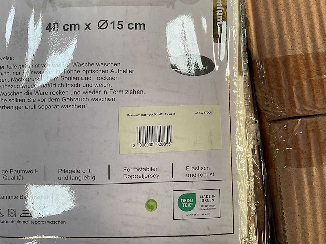 Partij nekkussens slopen - interlock-jersey - 40cm x ø 15cm (ca. 720x) - afbeelding 3 van  4