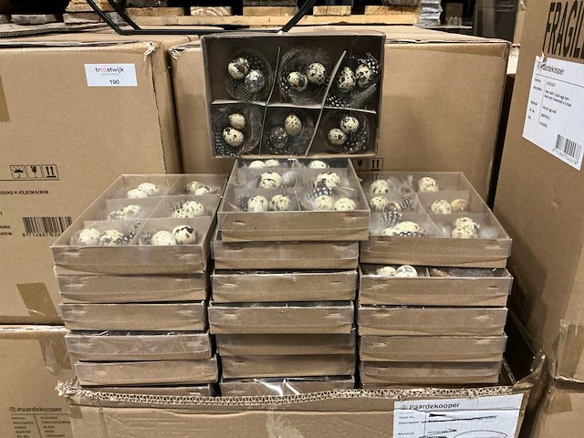 Partij nest with 2 quail eggs (226x) - afbeelding 1 van  5