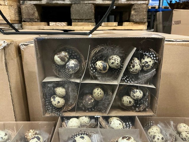 Partij nest with 2 quail eggs (226x) - afbeelding 2 van  5