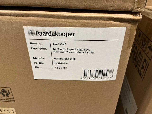 Partij nest with 2 quail eggs (226x) - afbeelding 5 van  5
