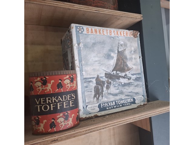 Partij nostalgische bewaarblikken vnl. droste - afbeelding 3 van  11